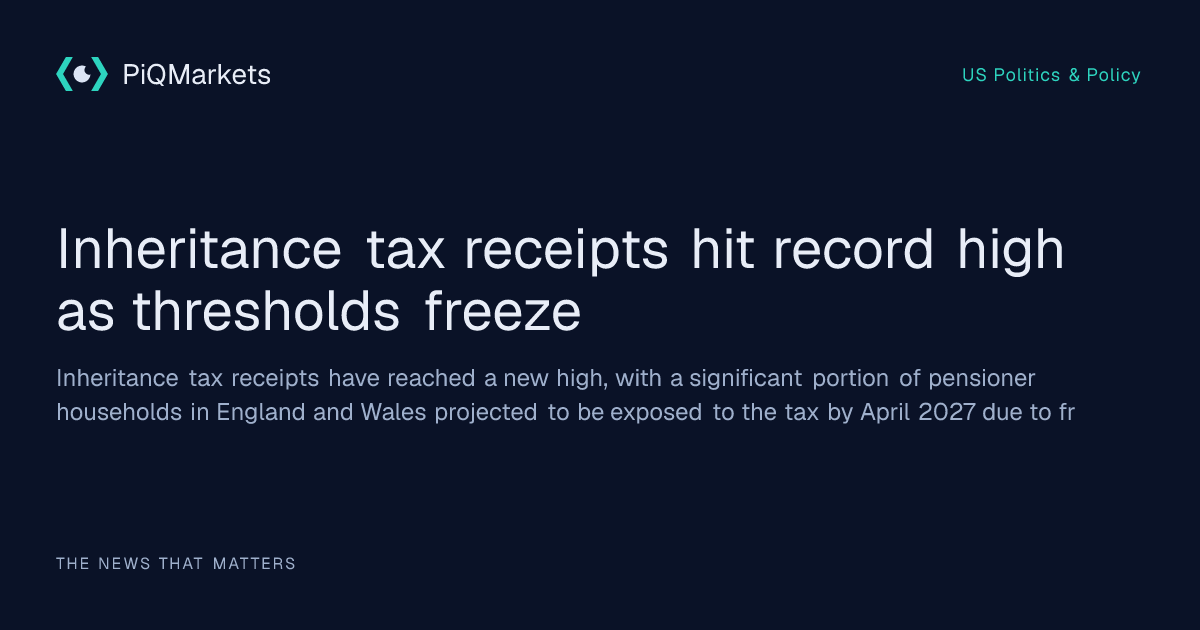Inheritance tax receipts hit record high as thresholds freeze | PiQ Markets